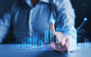 Stock Market chart fluctuation visual 