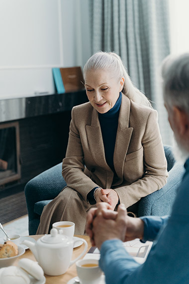 couple enjoying tea and spending time together