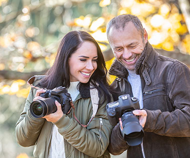 Couple with cameras