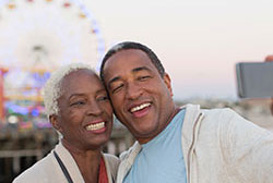 Seniors enjoying a fun park