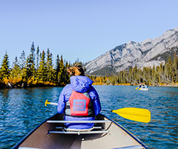 Kayacking on lake