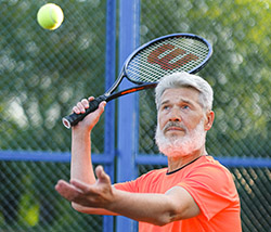 man playing tennis