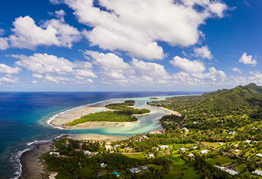 Muri lagoon and beach, Rarotonga, Cook islands