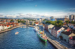 Stavanger aeriel view of river