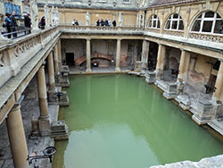 Ancient Roman bath in Bath, England