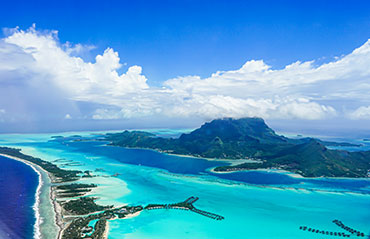 Aerial view of Bora Bora