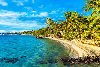 beautiful beach in Bora Bora