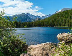 Colorado Rocky Mountains and beautiful lake