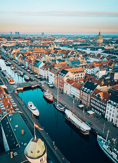 Aerial view of Copenhagen