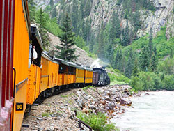 Durango Train along river