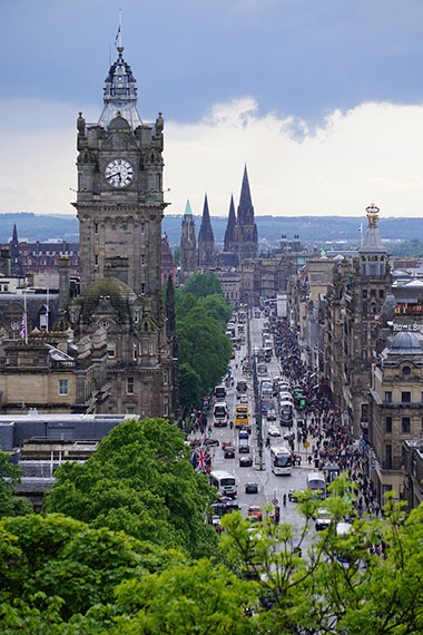 Aerial view of Edinburgh