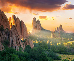 Garden of the Gods, at sunset