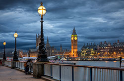 London waterfront at night