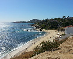 Aerial view of beach in Los Cabos
