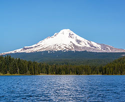View of Mt. Hood and lake