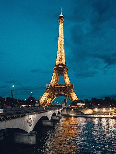 Paris Eiffel Tower at Night