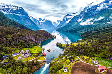 Beautiful fjord in Norway